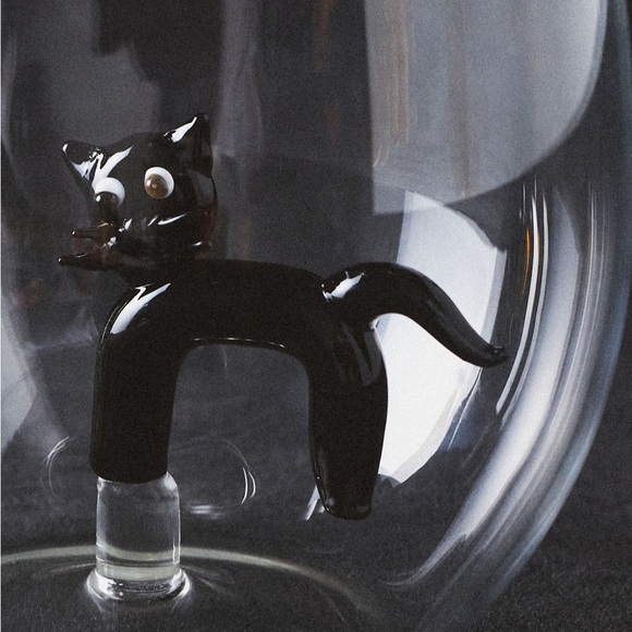 Anthropologie Eerie Cat 🐈‍⬛ Stemless Wine Glass - Picture 11 of 13